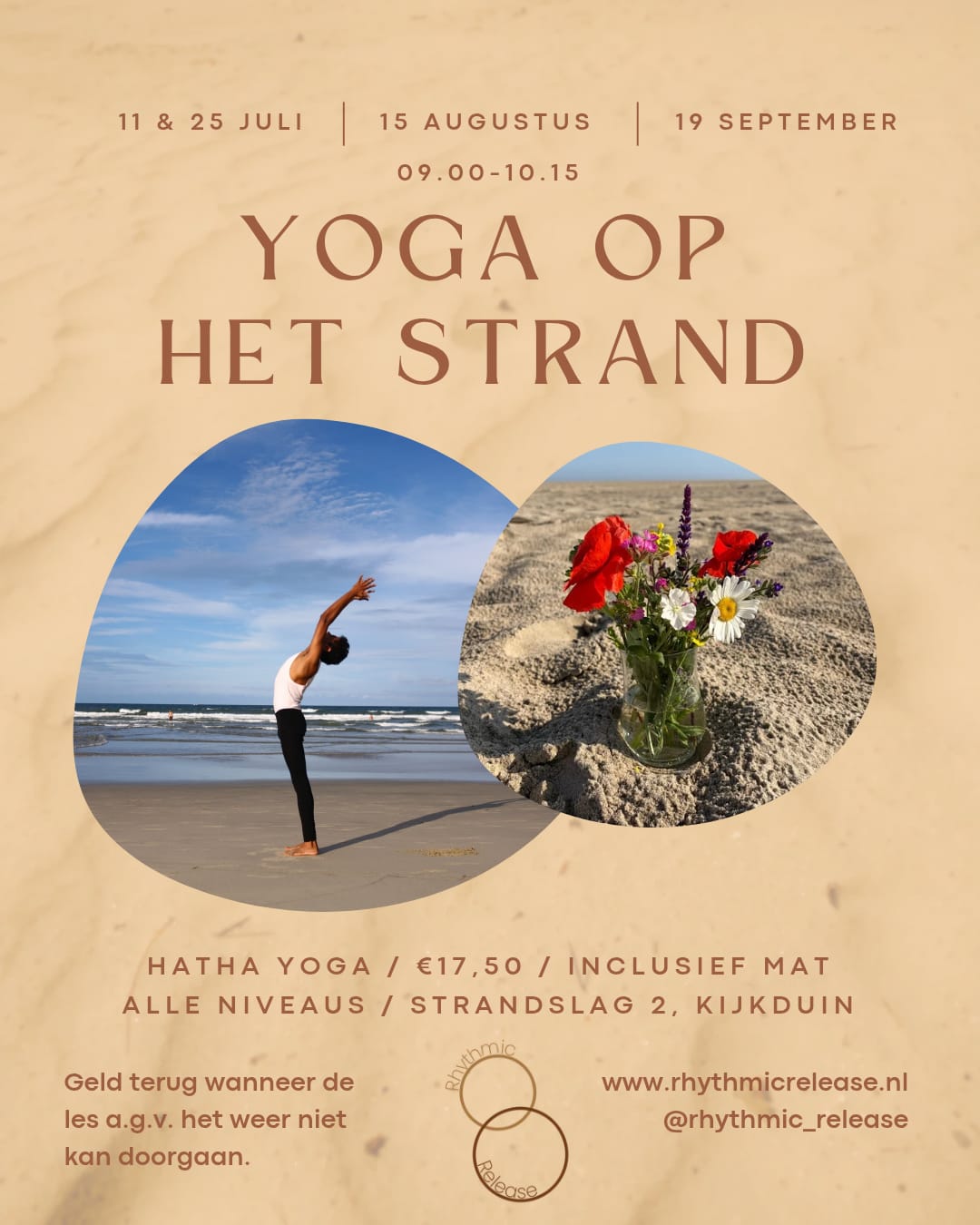 Yoga op het strand