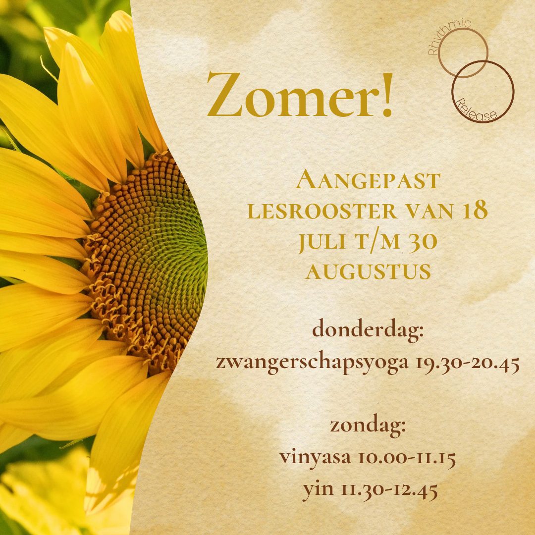 lesrooster yoga zomervakantie