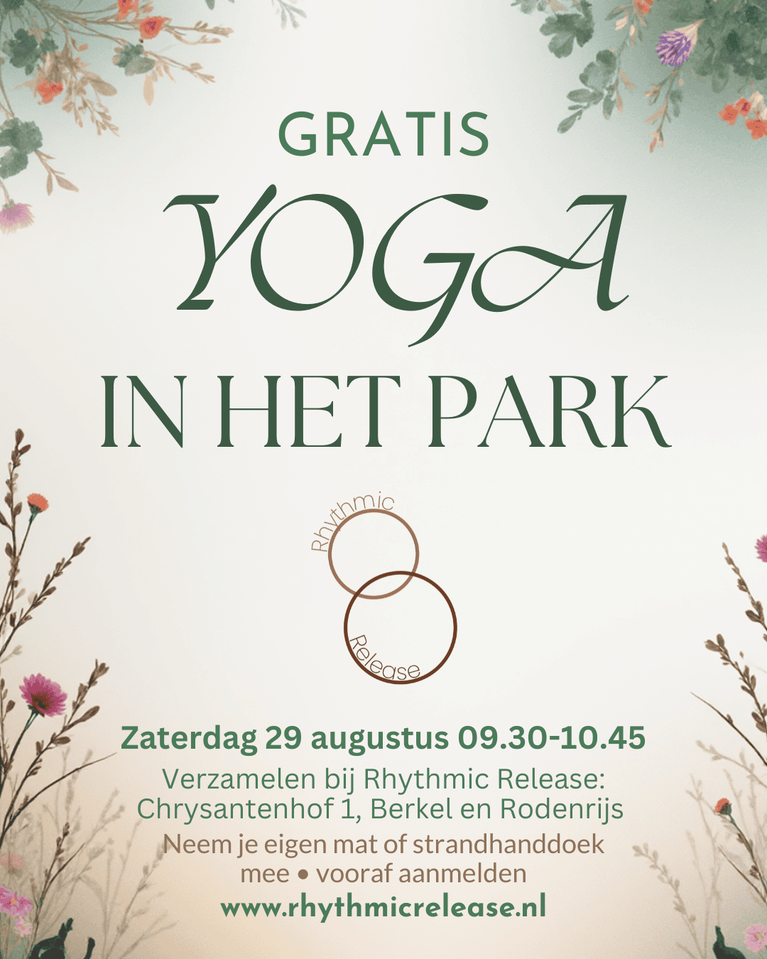 Gratis yogales in het park
